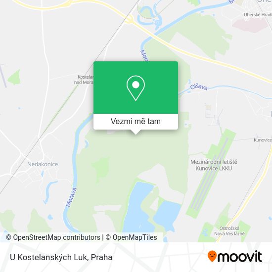 U Kostelanských Luk mapa