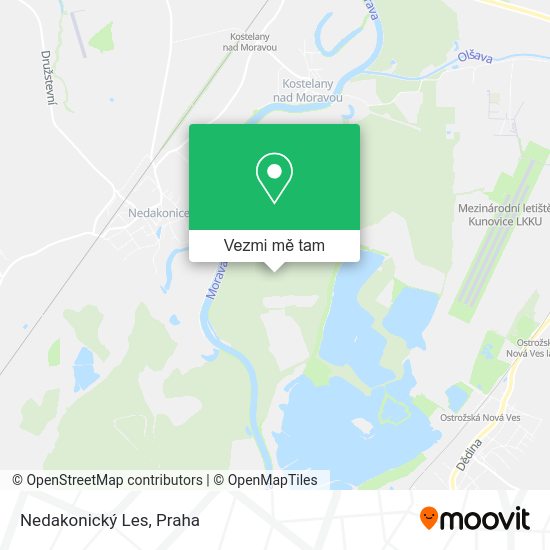 Nedakonický Les mapa