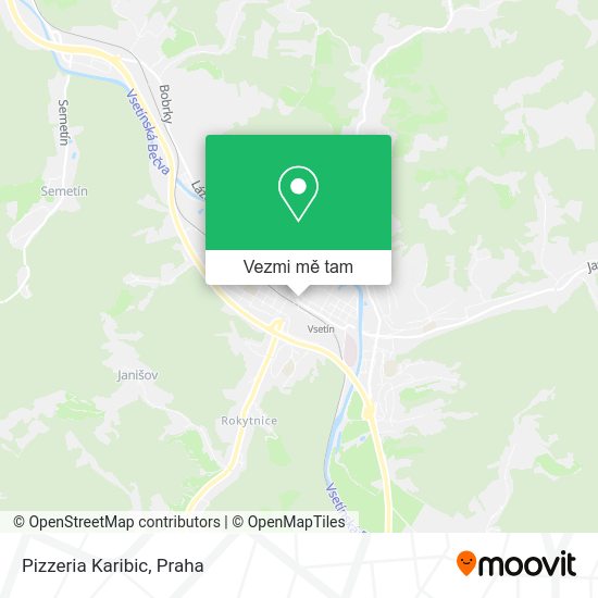 Pizzeria Karibic mapa