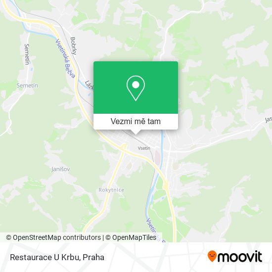 Restaurace U Krbu mapa