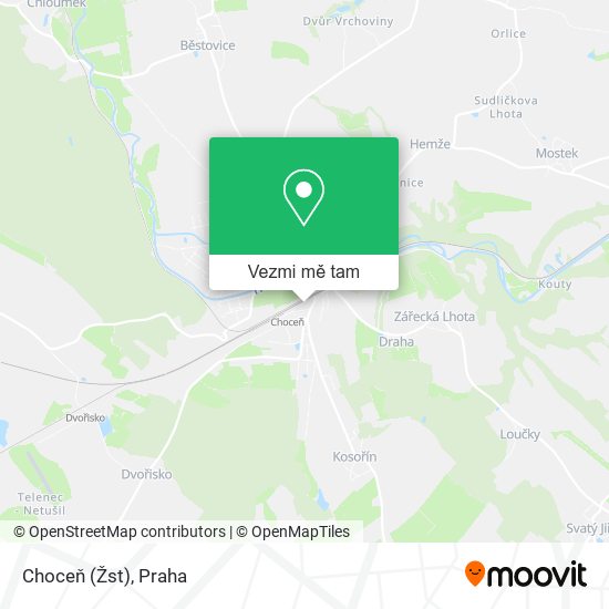 Choceň (Žst) mapa