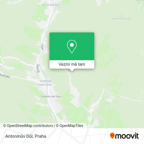 Antonínův Důl mapa