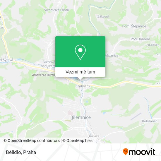 Bělidlo mapa