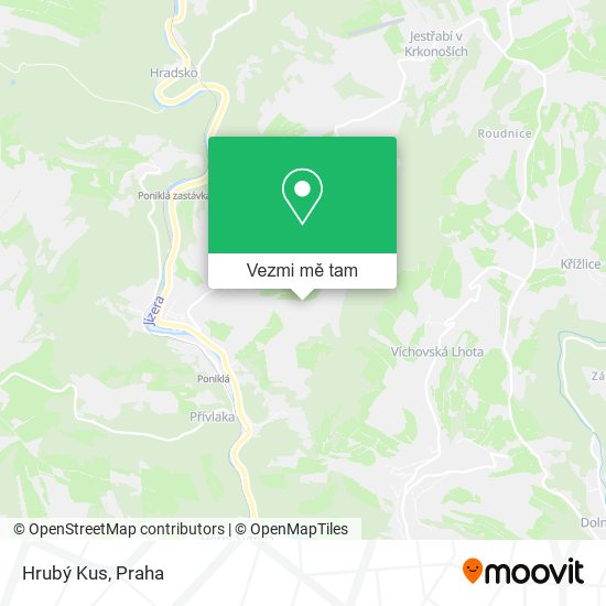 Hrubý Kus mapa