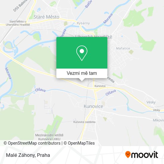 Malé Záhony mapa