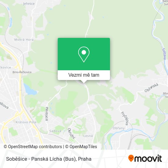 Soběšice - Panská Lícha (Bus) mapa