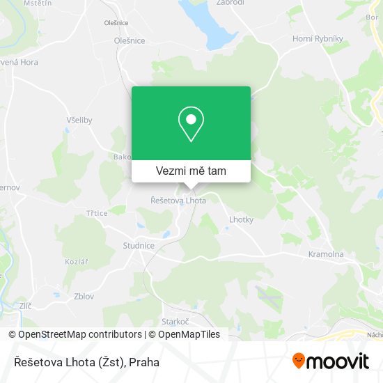Řešetova Lhota (Žst) mapa