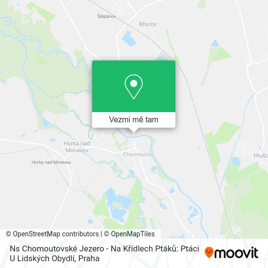Ns Chomoutovské Jezero - Na Křídlech Ptáků: Ptáci U Lidských Obydlí mapa