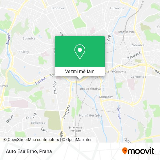 Auto Esa Brno mapa
