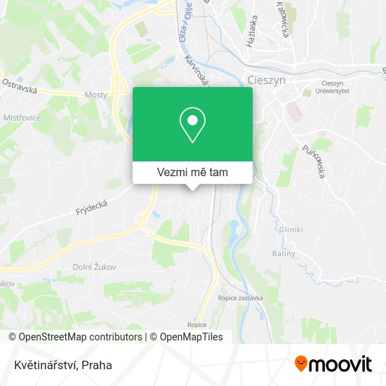 Květinářství mapa