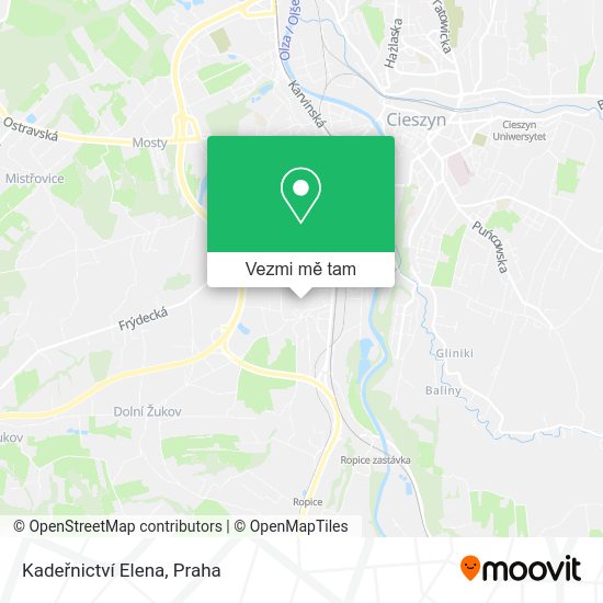 Kadeřnictví Elena mapa
