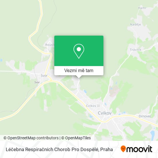 Léčebna Respiračních Chorob Pro Dospělé mapa