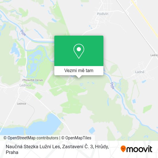 Naučná Stezka Lužní Les, Zastavení Č. 3, Hrůdy mapa