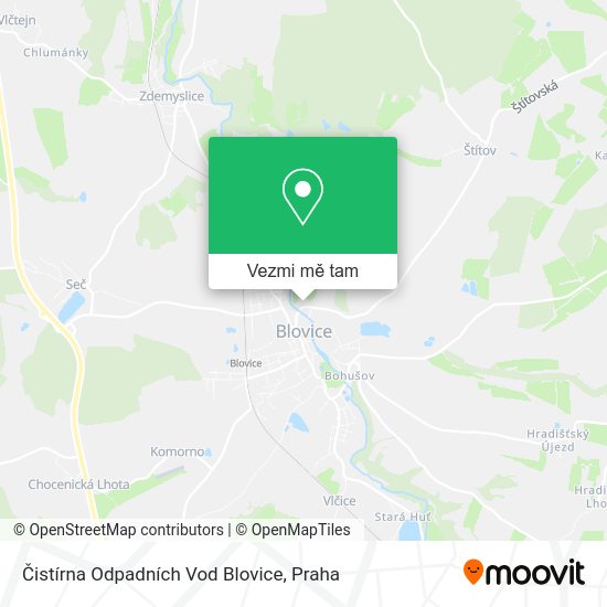 Čistírna Odpadních Vod Blovice mapa