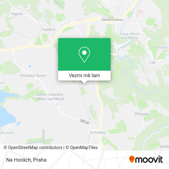 Na Horách mapa