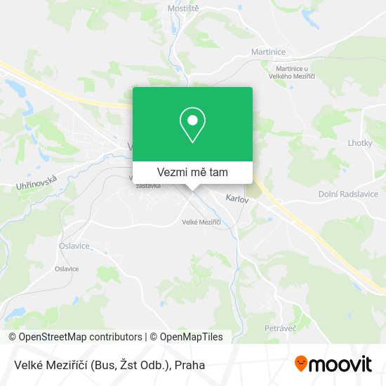 Velké Meziříčí (Bus, Žst Odb.) mapa