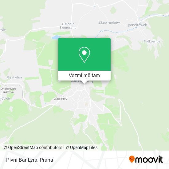Pivní Bar Lyra mapa