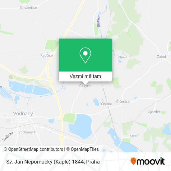 Sv. Jan Nepomucký (Kaple) 1844 mapa