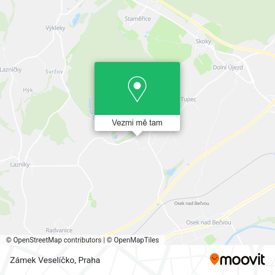 Zámek Veselíčko mapa