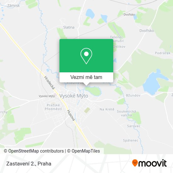 Zastavení 2. mapa