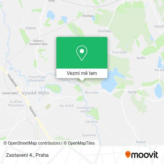 Zastavení 4. mapa