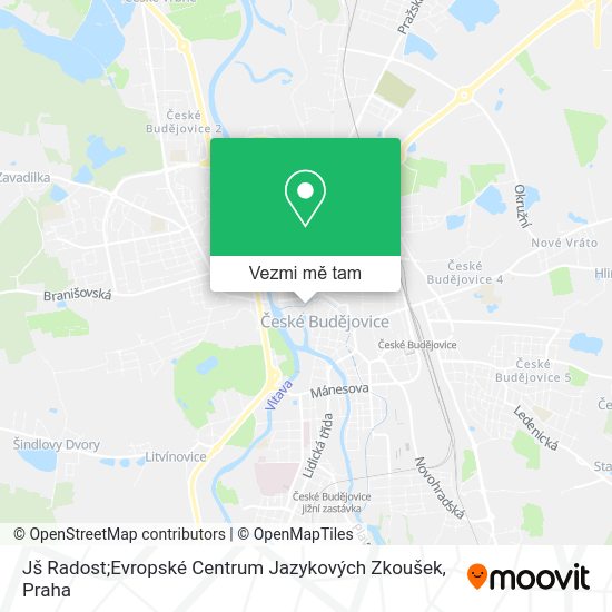 Jš Radost;Evropské Centrum Jazykových Zkoušek mapa