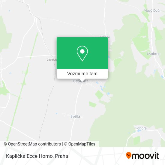 Kaplička Ecce Homo mapa