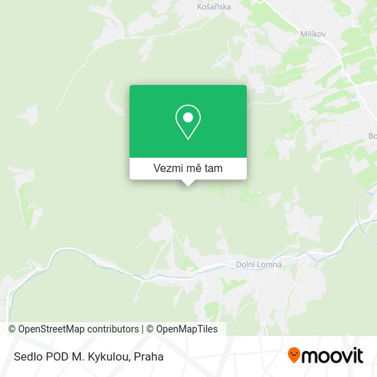 Sedlo POD M. Kykulou mapa