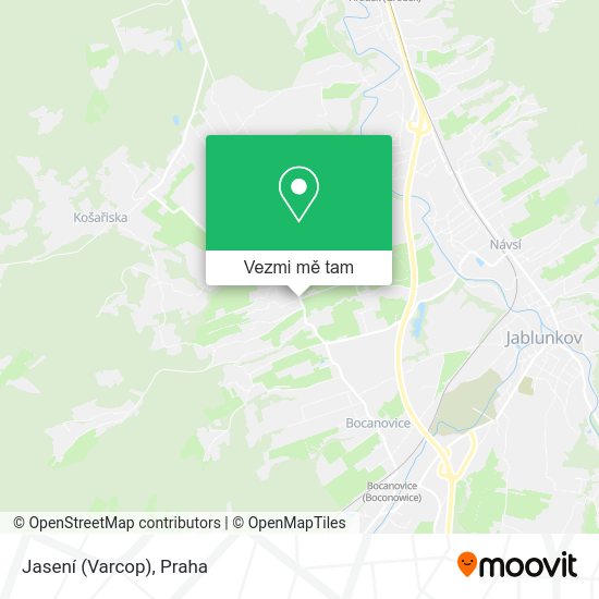 Jasení (Varcop) mapa
