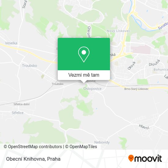 Obecní Knihovna mapa