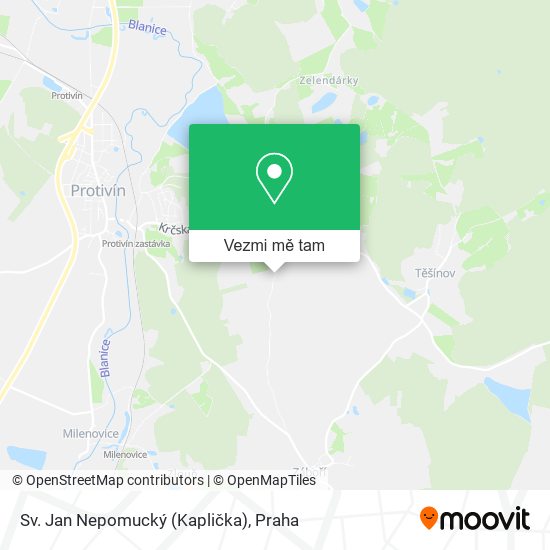 Sv. Jan Nepomucký (Kaplička) mapa