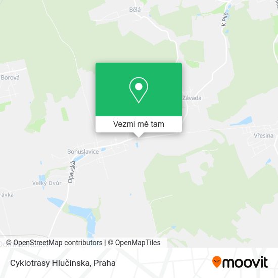 Cyklotrasy Hlučínska mapa