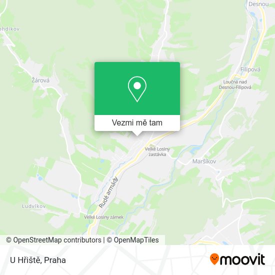 U Hřiště mapa