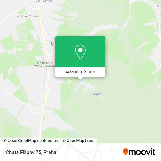 Chata Filipov 75 mapa