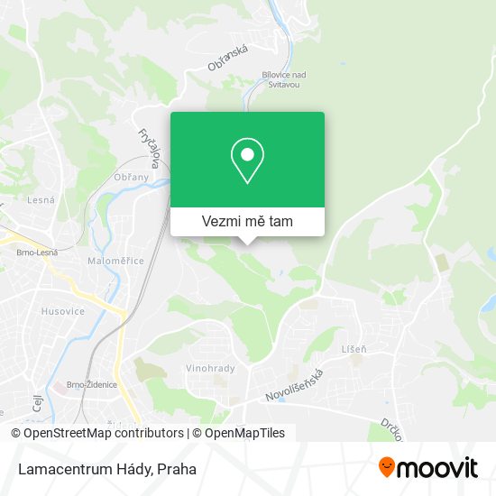 Lamacentrum Hády mapa