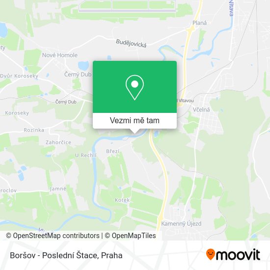 Boršov - Poslední Štace mapa