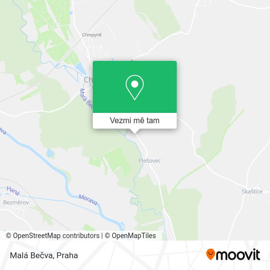 Malá Bečva mapa