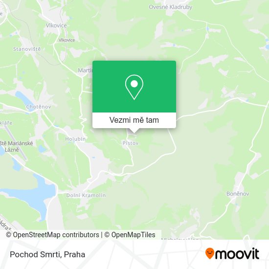 Pochod Smrti mapa