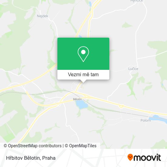 Hřbitov Bělotín mapa