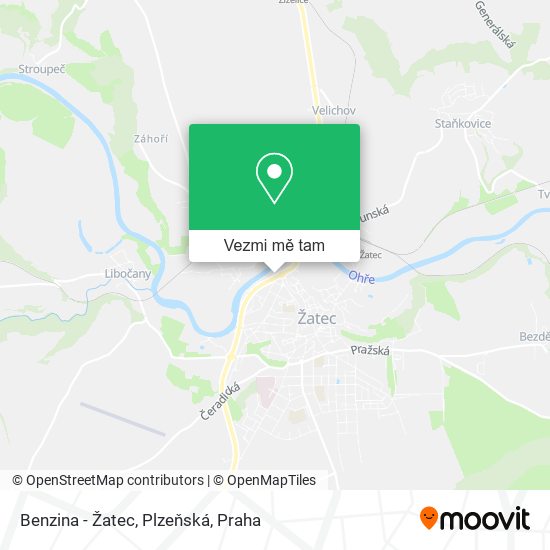 Benzina - Žatec, Plzeňská mapa