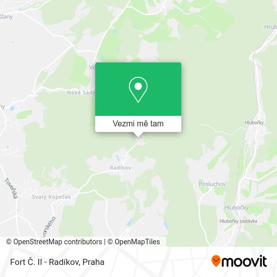 Fort Č. II - Radíkov mapa