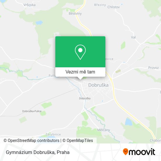 Gymnázium Dobruška mapa