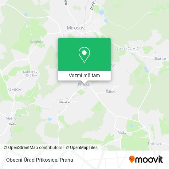 Obecní Úřad Příkosice mapa