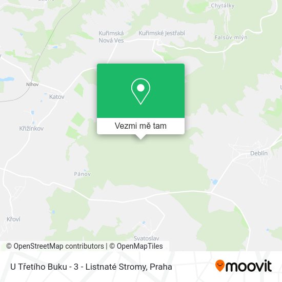 U Třetího Buku - 3 - Listnaté Stromy mapa