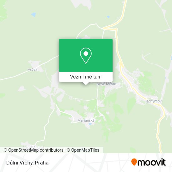 Důlní Vrchy mapa