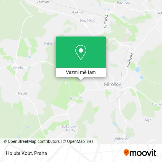 Holubí Kout mapa