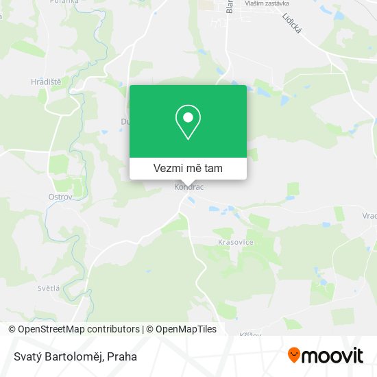 Svatý Bartoloměj mapa