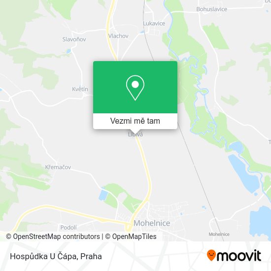 Hospůdka U Čápa mapa