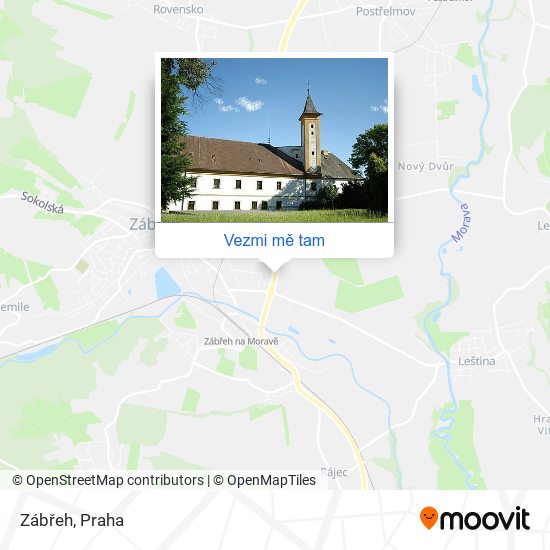 Zábřeh mapa