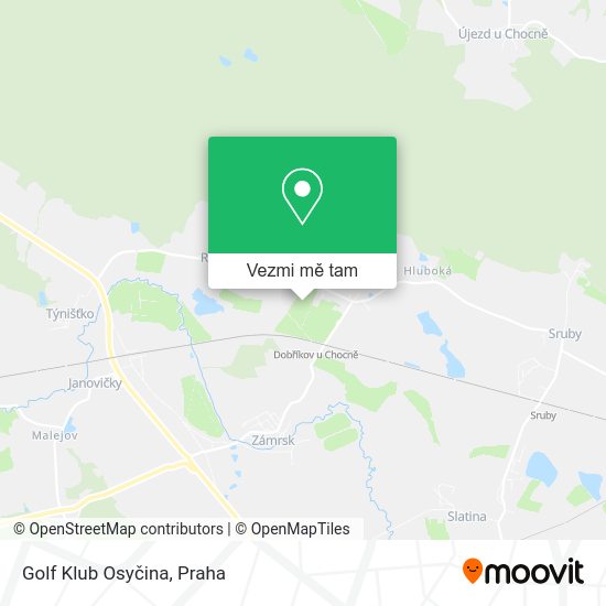 Golf Klub Osyčina mapa